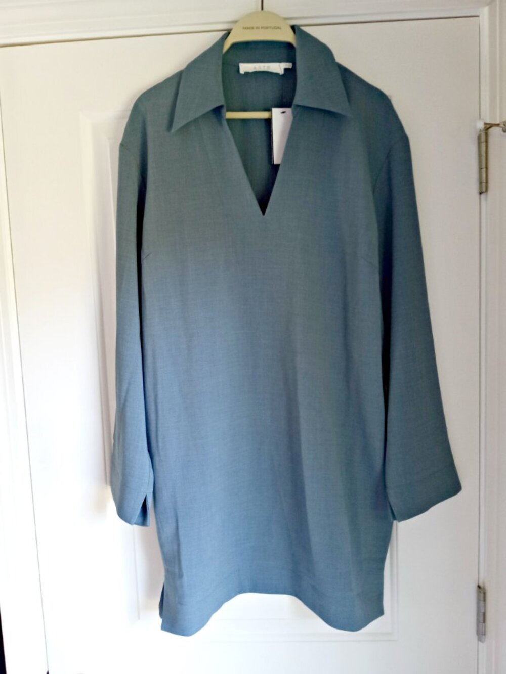 NEW! 79.00 ASTR THE LABEL COLLAR LONG SLEEVE SHIFT DRESS - Picture 7 of 8